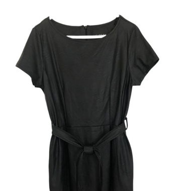  Robe simili cuir avec ceinture 