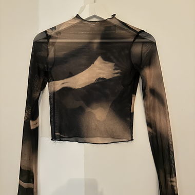 Bershka Mesh-Longsleeve-Top S