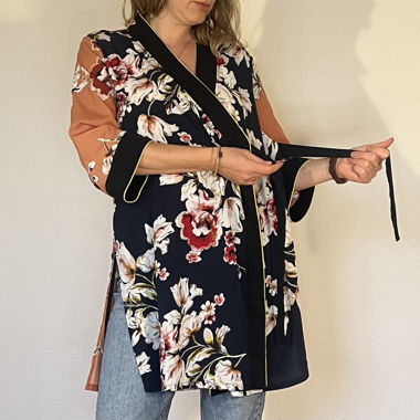 Cappotto kimono floreale