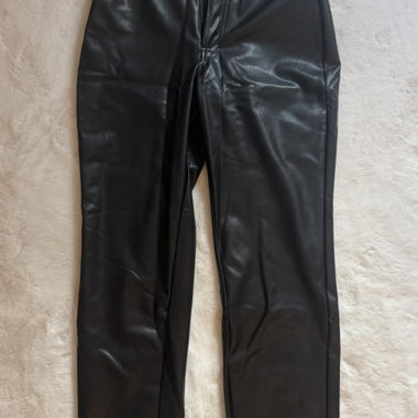 Black Faux Leather Trousers ONLY S/32