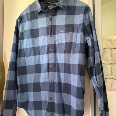 Camicia in flanella Hollister a quadri blu S