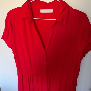 Robe chemise rouge Promod
