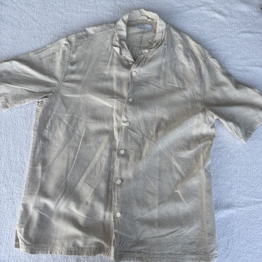 Camicia di lino Bershka beige