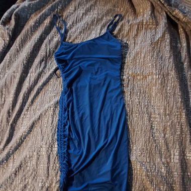 Blaues Minikleid