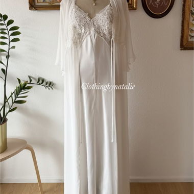 Set Peignoir Maxi in Raso da Sposa Inbloom Taglia M