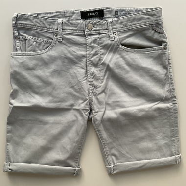 Replay Jeans - Shorts Grigie in Denim Stretch