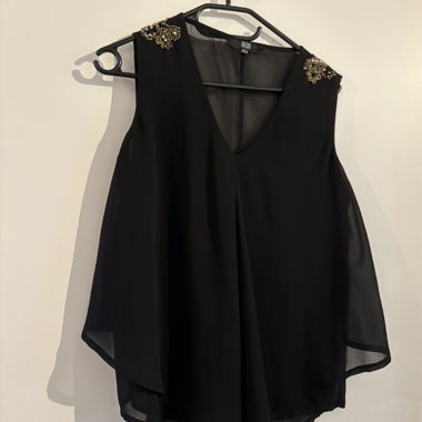 Blusa nera Bedo con ricamo