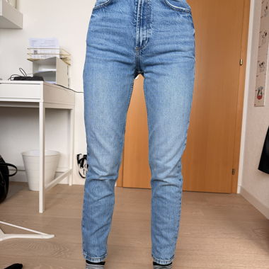 Jean taille haute bleu clair