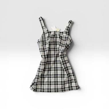 Robe carreaux Mango