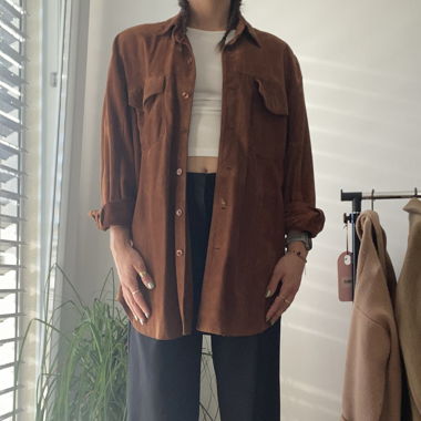 Giacca/Camicia vintage leggera 100% pelle