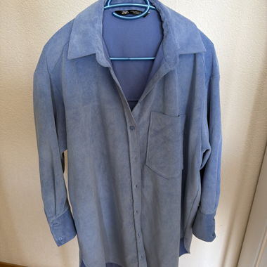 Light Blue Zara Long Shirt