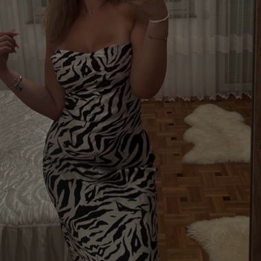 Robe à imprimé zèbre