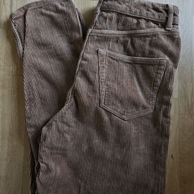 Pantaloni in velluto a coste marroni