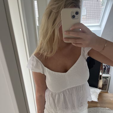 White Summer scandi top