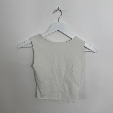 AMISU weisses Crop-Top
