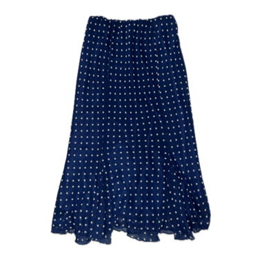 Jupe maxi à pois (bleu foncé/blanc)