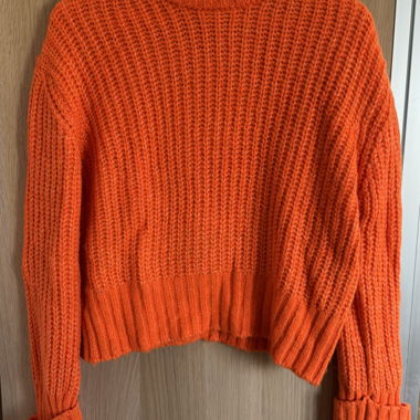 Pigalle knitted sweater, orange, size S