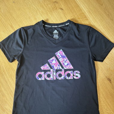 Girls (7-8) Adidas Black Sports Shirt
