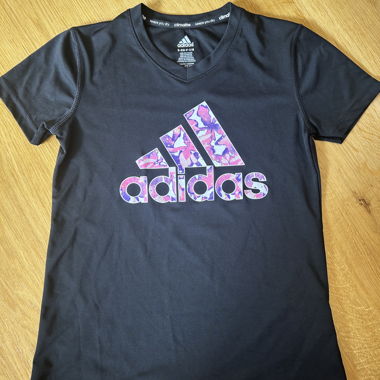 Girls (7-8) Adidas Black Sports Shirt