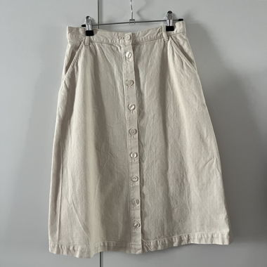 Jeans Rock Elfenbeinweiss
