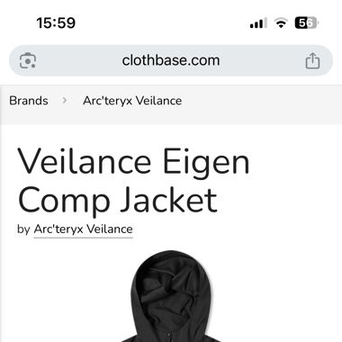 arcteryx veilance Eigen Comp Jacket