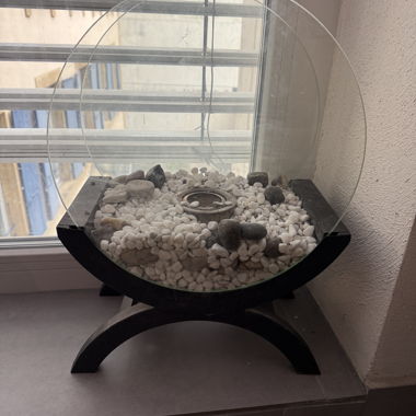 Dekorative Tischkamin aus Glas