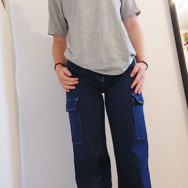 Blue Cargo Pants