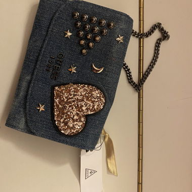 GUESS denim coin purse