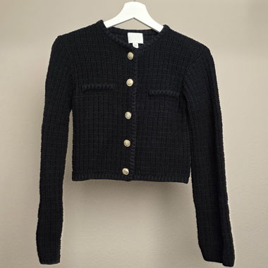 Veste en maille - noire, taille XS, H&M