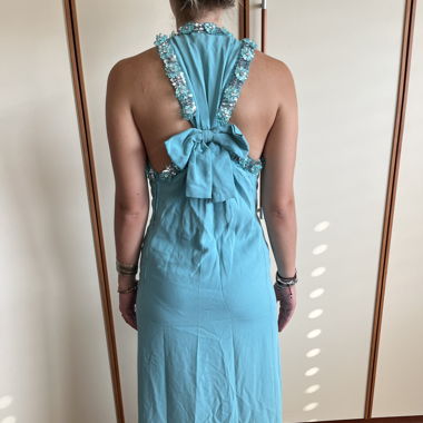 Vintage Turquoise Evening Dress