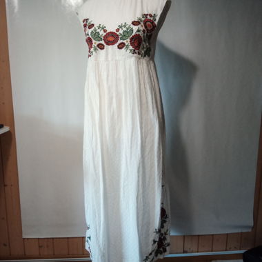 Zara TRF long dress with floral embroidery