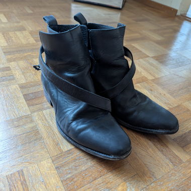 All Saints leather boots black 