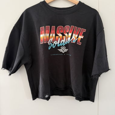 T-shirt cropped nero