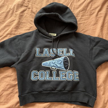 REWORK cropped college hoodie