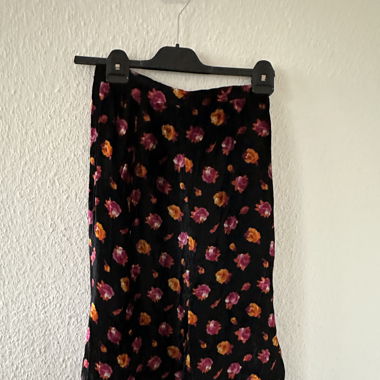 Vintage velvet floral skirt 