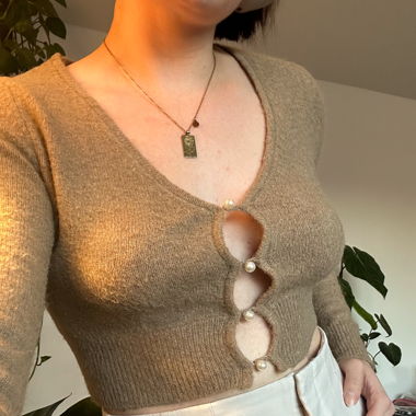 zara cardigan/top