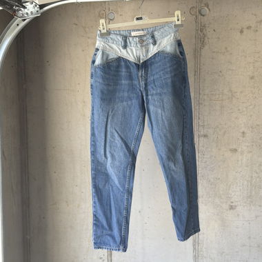 Two-tone High-Waist Jeans