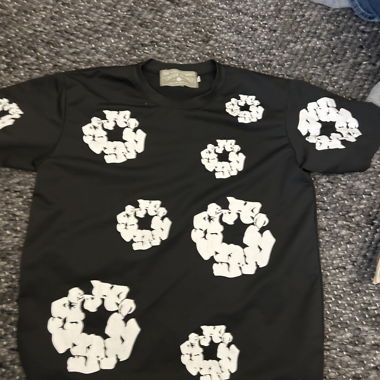 Schwarzes Denim T-Shirt