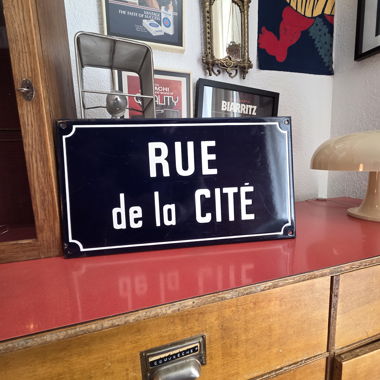 Plaque émaillée deco vintage 