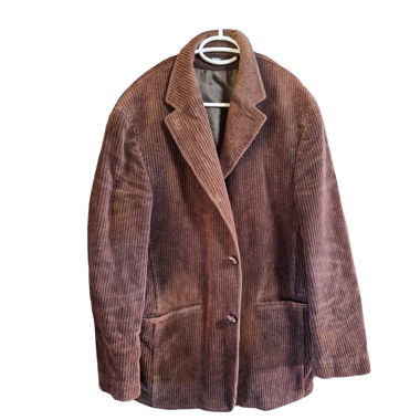 Blazer in velluto a coste marrone