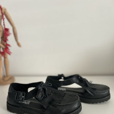 Schwarze Leder Schuhe