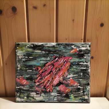 Tableau acrylique abstrait 