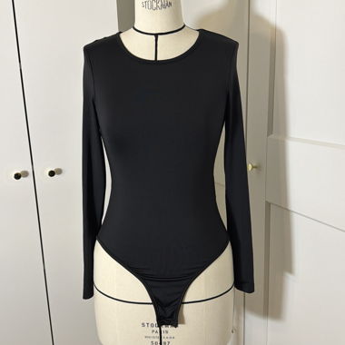 Black long-sleeve bodysuit