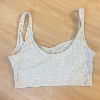 Top corto beige