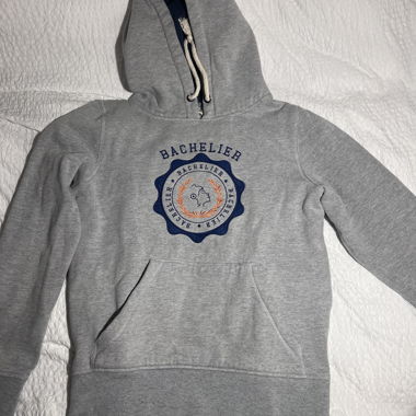 Felpa con cappuccio Bachelier grigia taglia M