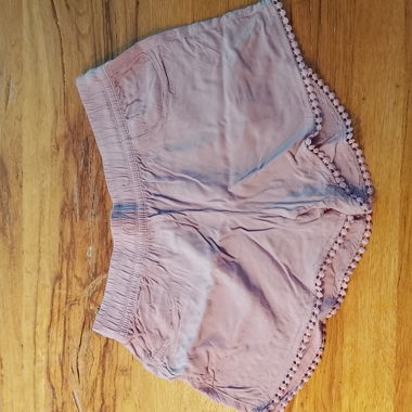 Short Rosa con Orlo a Pon Pon