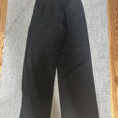 Black Pinstripe Trousers