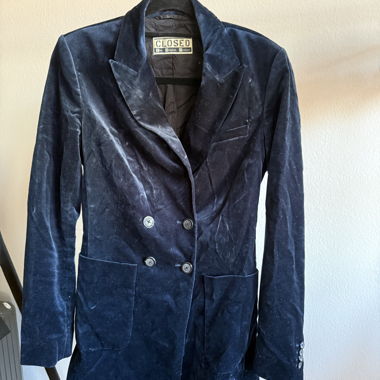 Blazer en velours bleu marine Closed