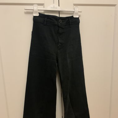 ZARA BLACK WIDE LEG JEAN MERCARI 