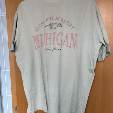 T-shirt oversize Michigan verde chiaro